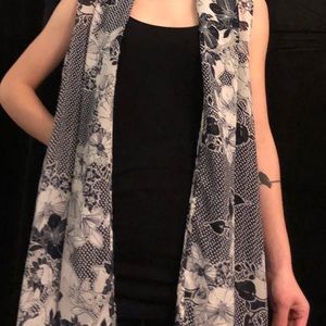 Black and White Blouse